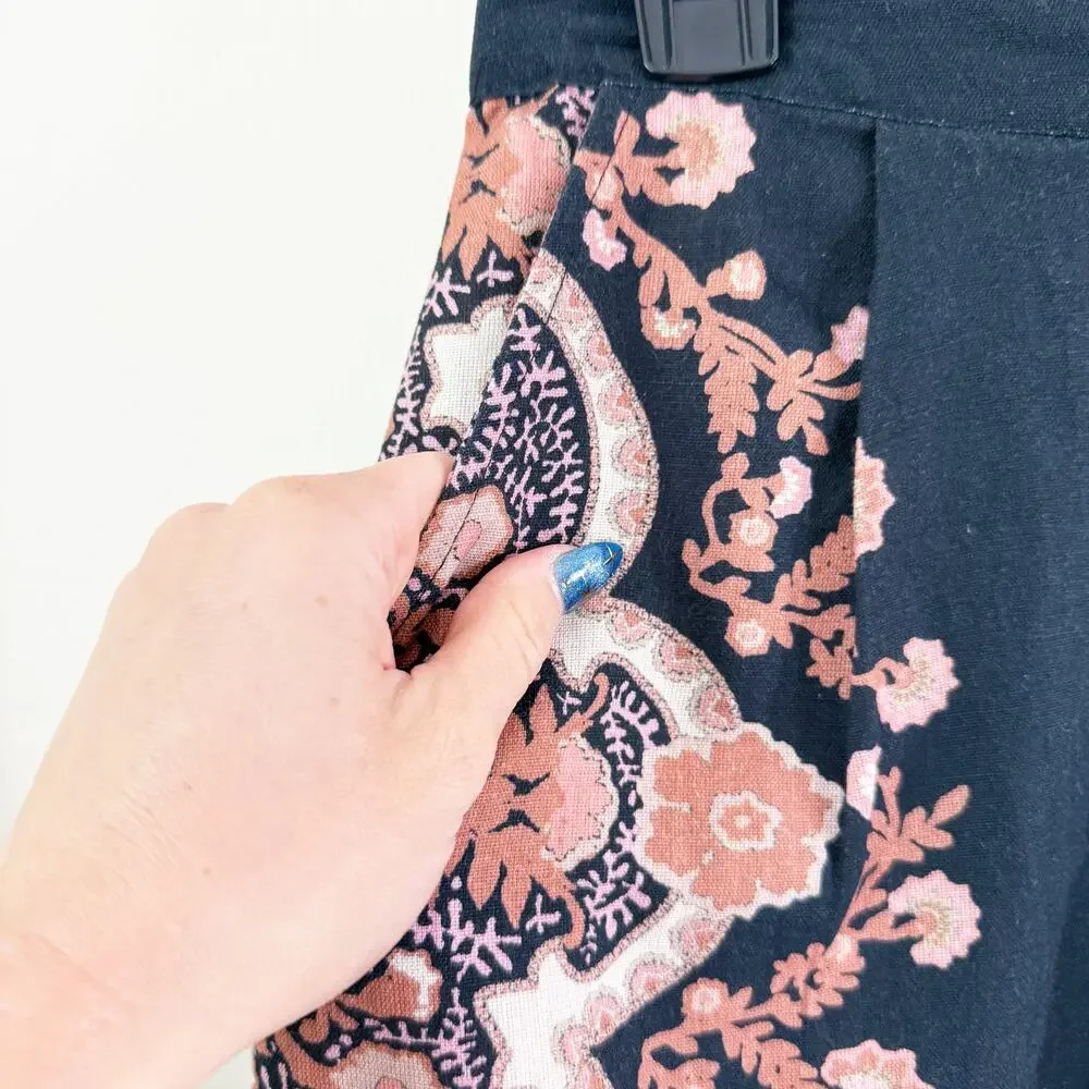 Cleobella Black/Tan Short Sleeve Top & Wide Leg Pants Coordinating Set XS/Small - Picture 7 of 12